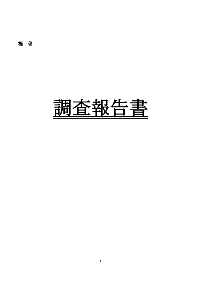 報告書のサンプルの一部